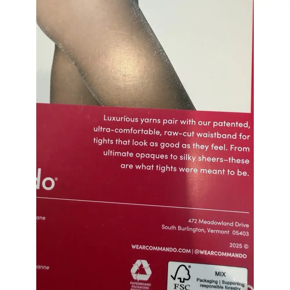 Commando The Glitter Sheer Tights Black Sz S $48 NIB NWT